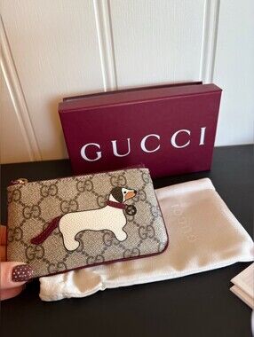 Gucci Dog-pattern GG Card Case